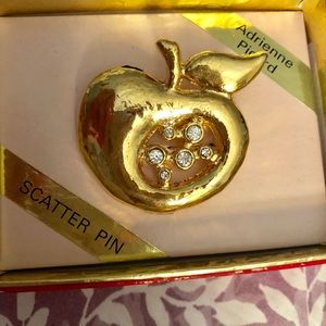 Scatter pin/brooch. Apple. Brand new in box.